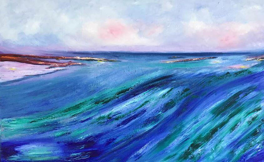 &quot;New Painting&quot; Oil on canvas. 76cm x 120cm. Artist: Jill Fitzgerald